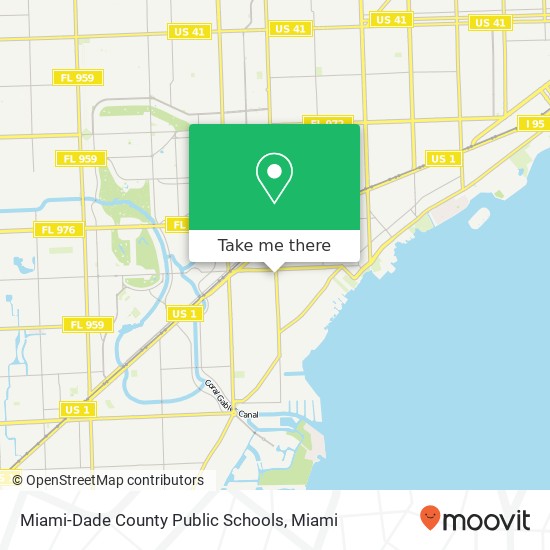 Mapa de Miami-Dade County Public Schools