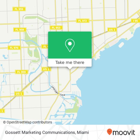 Mapa de Gossett Marketing Communications