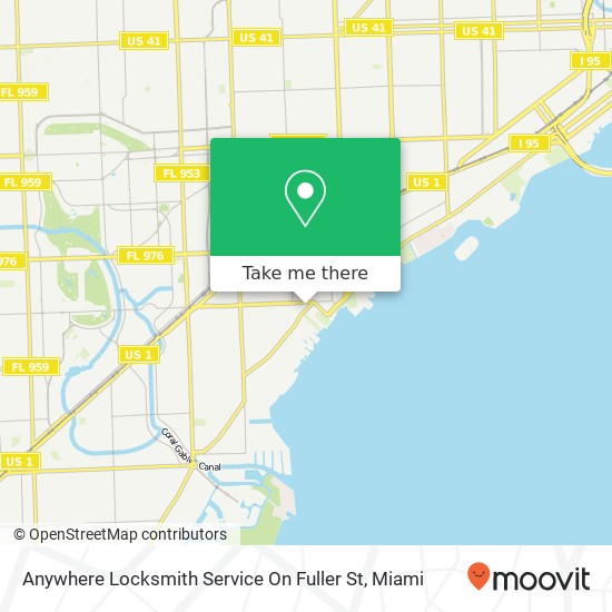 Anywhere Locksmith Service On Fuller St map