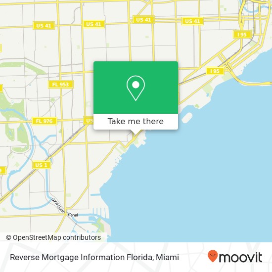 Mapa de Reverse Mortgage Information Florida