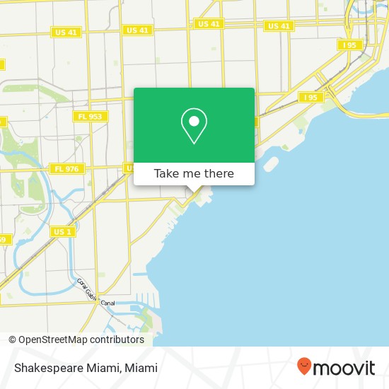 Shakespeare Miami map
