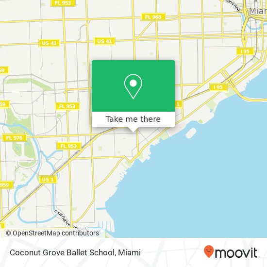 Coconut Grove Ballet School map