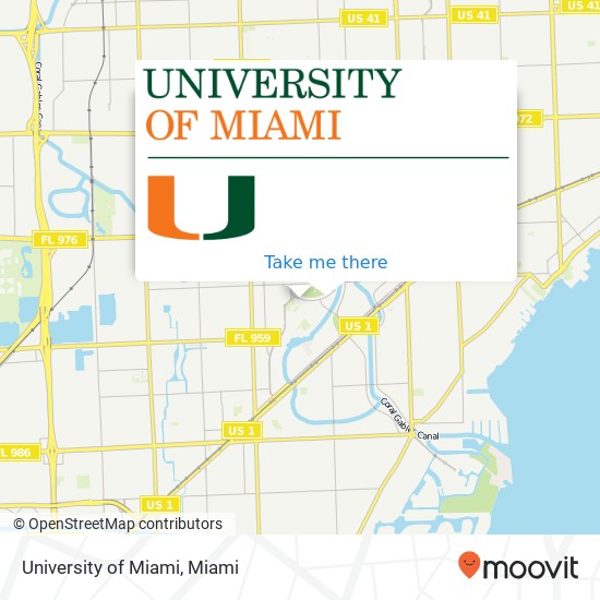 University of Miami map