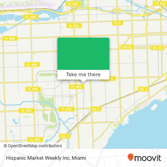 Mapa de Hispanic Market Weekly Inc