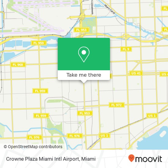 Crowne Plaza Miami Intl Airport map