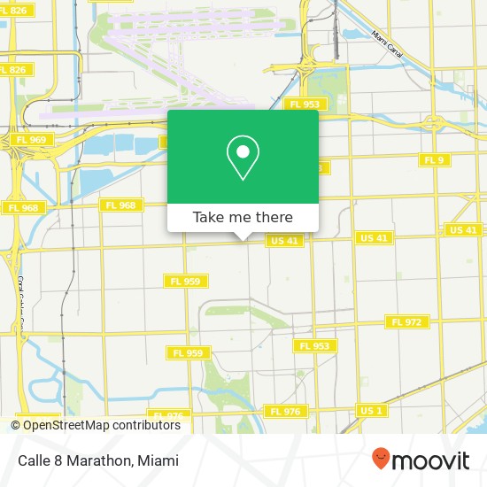 Mapa de Calle 8 Marathon