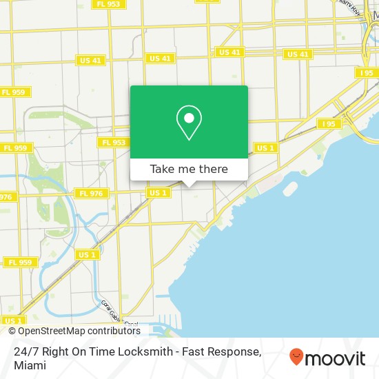 24 / 7 Right On Time Locksmith - Fast Response map