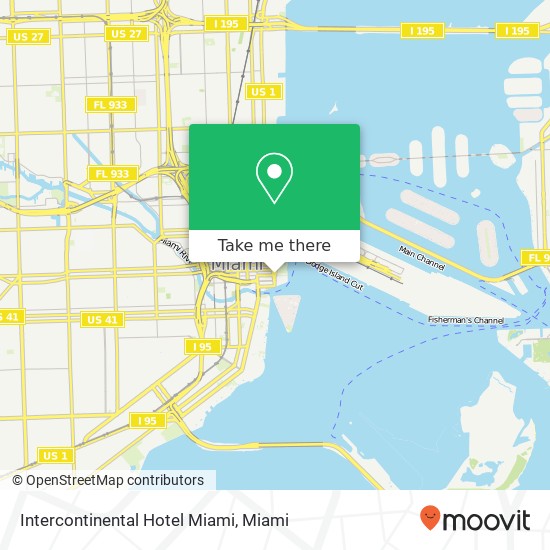 Mapa de Intercontinental Hotel Miami