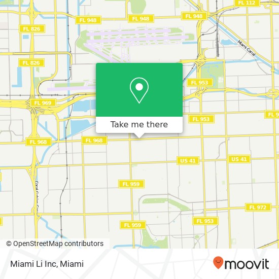 Mapa de Miami Li Inc