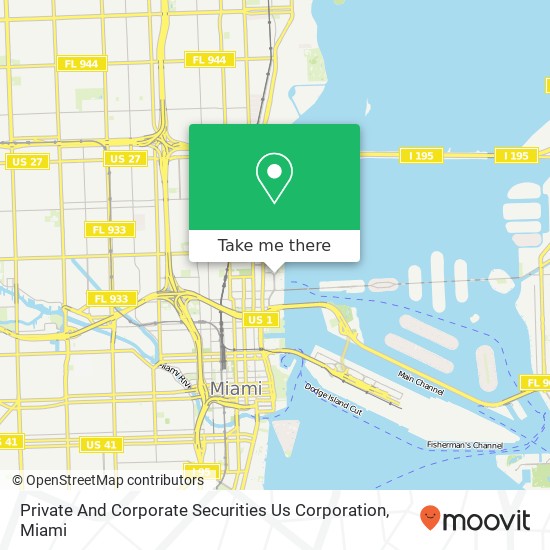 Mapa de Private And Corporate Securities Us Corporation