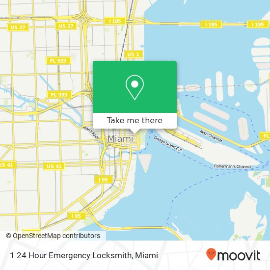 Mapa de 1 24 Hour Emergency Locksmith