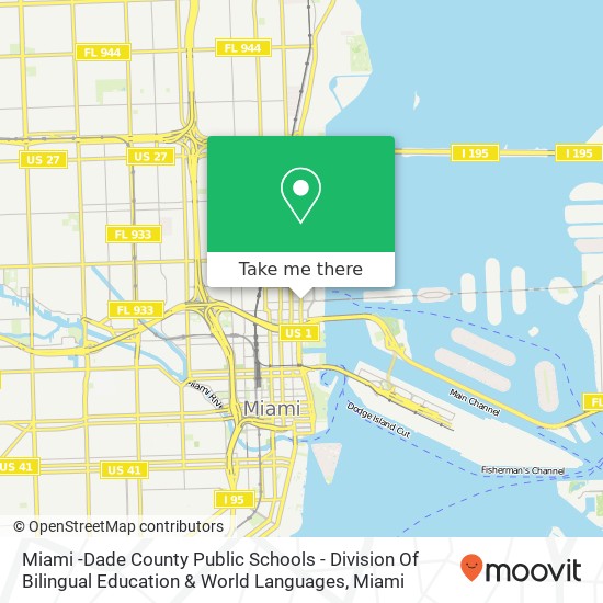 Mapa de Miami -Dade County Public Schools - Division Of Bilingual Education & World Languages