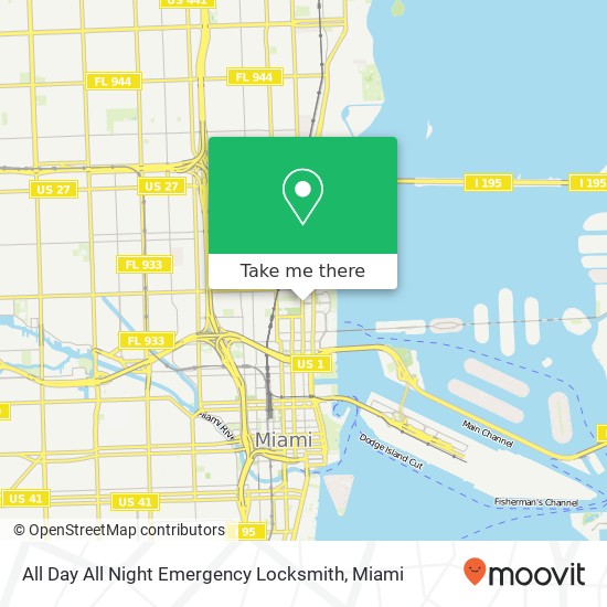 Mapa de All Day All Night Emergency Locksmith