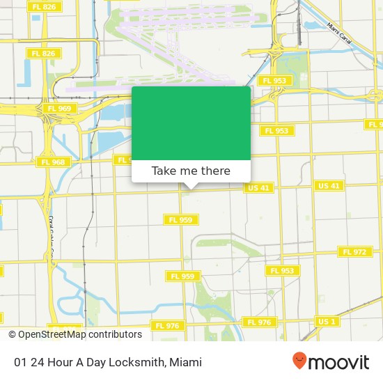 Mapa de 01 24 Hour A Day Locksmith