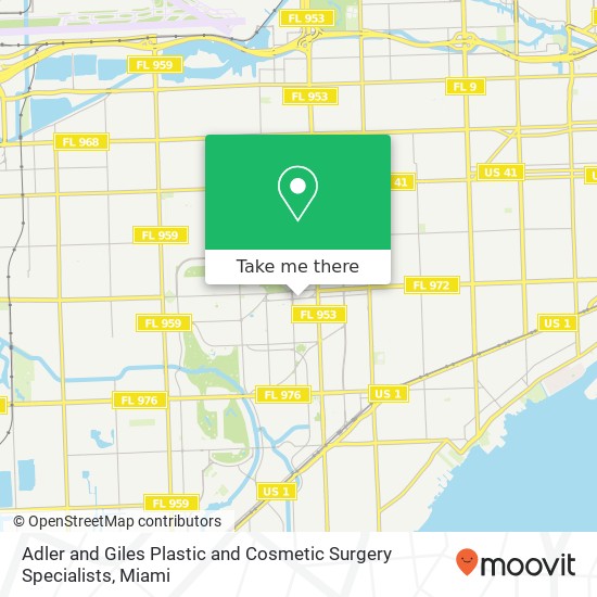 Adler and Giles Plastic and Cosmetic Surgery Specialists map