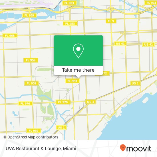 Mapa de UVA Restaurant & Lounge