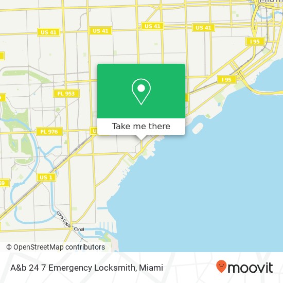 A&b 24 7 Emergency Locksmith map