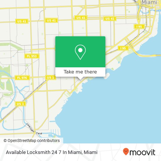 Mapa de Available Locksmith 24 7 In Miami