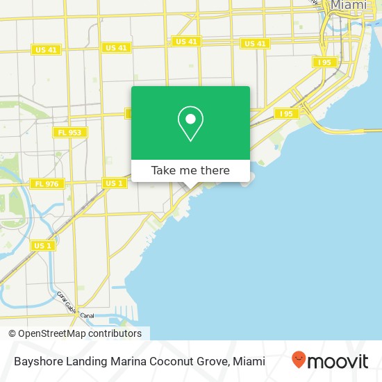 Mapa de Bayshore Landing Marina Coconut Grove