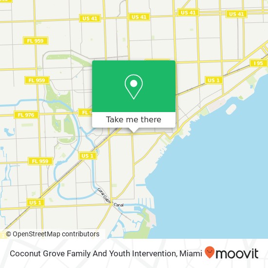 Coconut Grove Family And Youth Intervention map