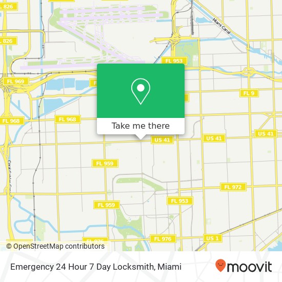 Mapa de Emergency 24 Hour 7 Day Locksmith