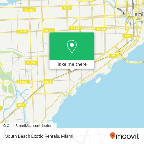 South Beach Exotic Rentals map