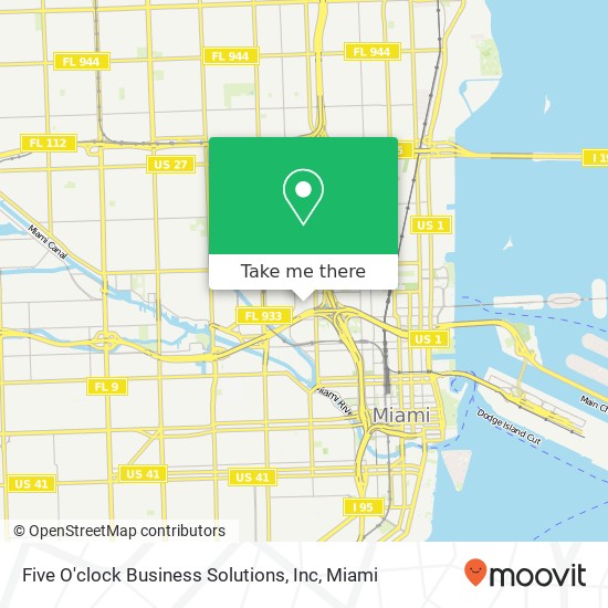Five O'clock Business Solutions, Inc map
