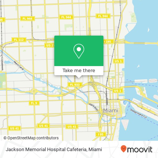Mapa de Jackson Memorial Hospital Cafeteria