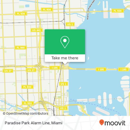 Mapa de Paradise Park Alarm Line