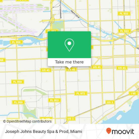 Joseph Johns Beauty Spa & Prod map