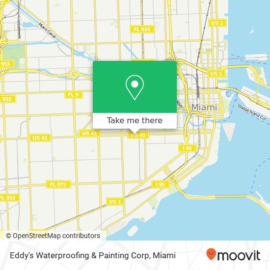 Eddy's Waterproofing & Painting Corp map