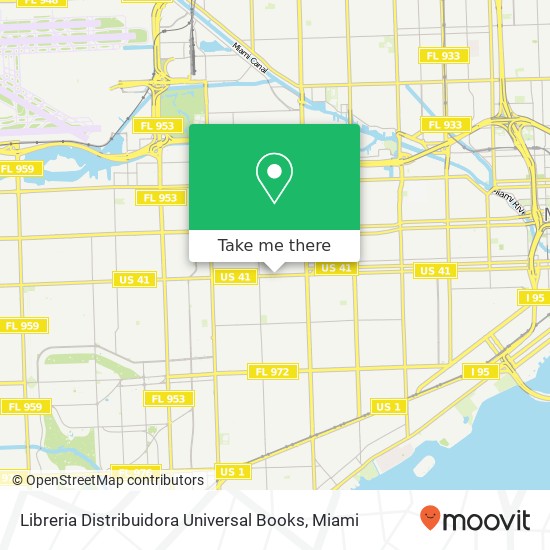 Mapa de Libreria Distribuidora Universal Books