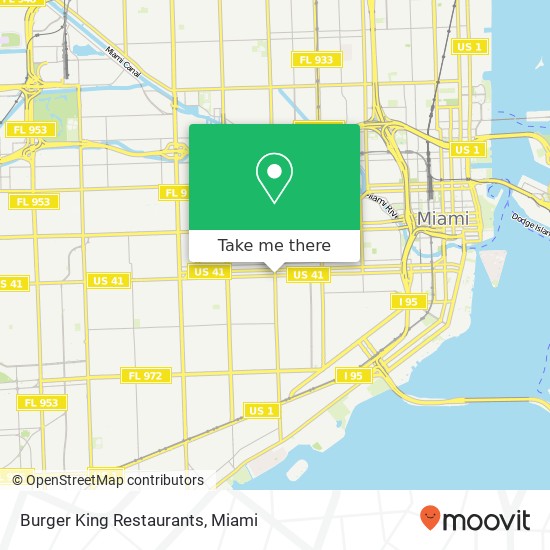 Mapa de Burger King Restaurants