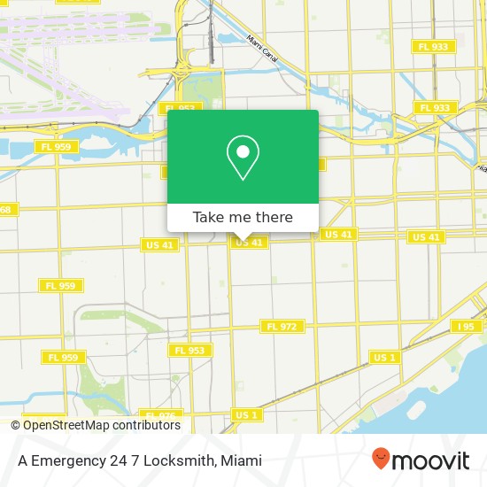 A Emergency 24 7 Locksmith map