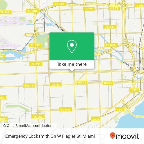 Mapa de Emergency Locksmith On W Flagler St