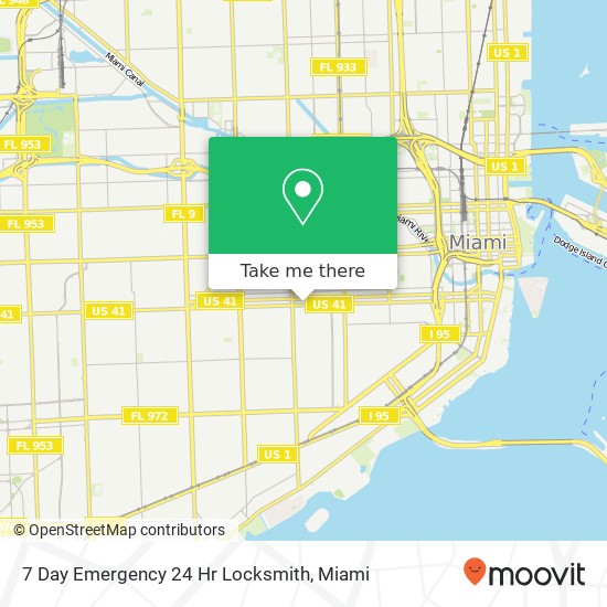 7 Day Emergency 24 Hr Locksmith map