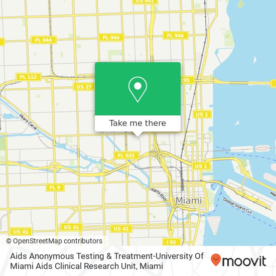 Mapa de Aids Anonymous Testing & Treatment-University Of Miami Aids Clinical Research Unit