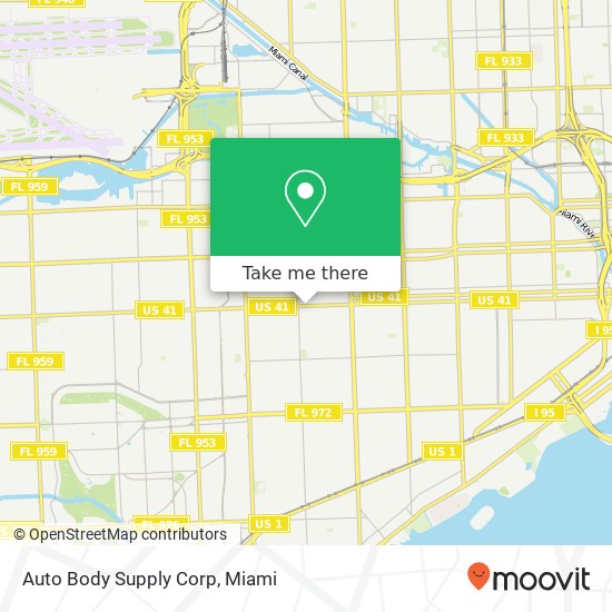 Auto Body Supply Corp map