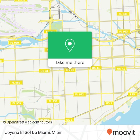 Mapa de Joyeria El Sol De Miami