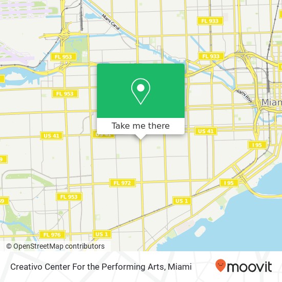 Creativo Center For the Performing Arts map