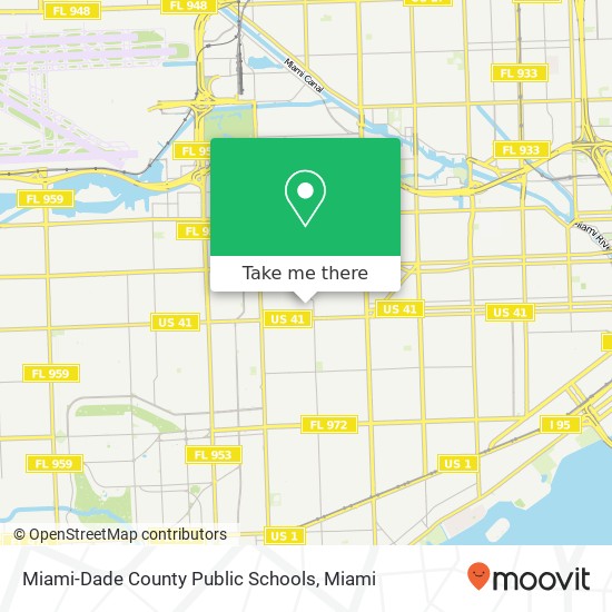 Mapa de Miami-Dade County Public Schools