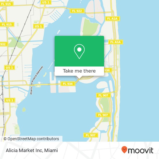 Alicia Market Inc map