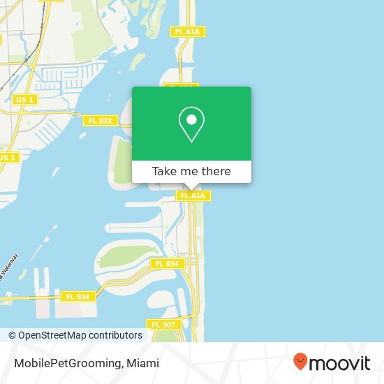 Mapa de MobilePetGrooming