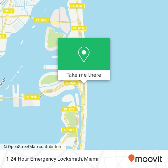 1 24 Hour Emergency Locksmith map