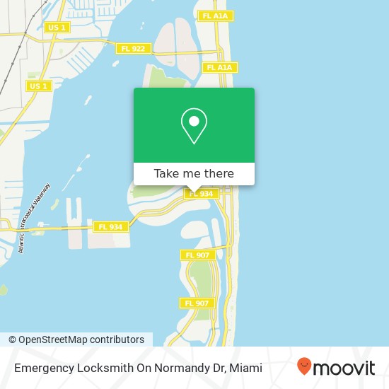 Emergency Locksmith On Normandy Dr map