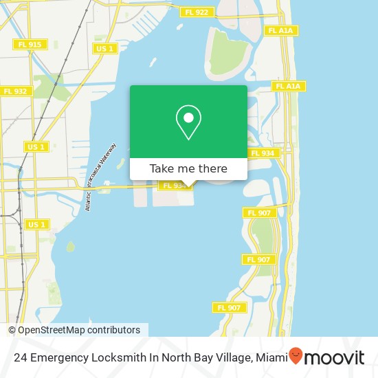 Mapa de 24 Emergency Locksmith In North Bay Village