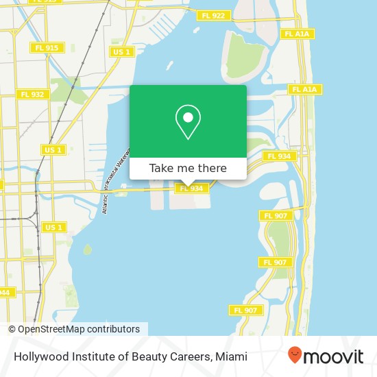 Mapa de Hollywood Institute of Beauty Careers