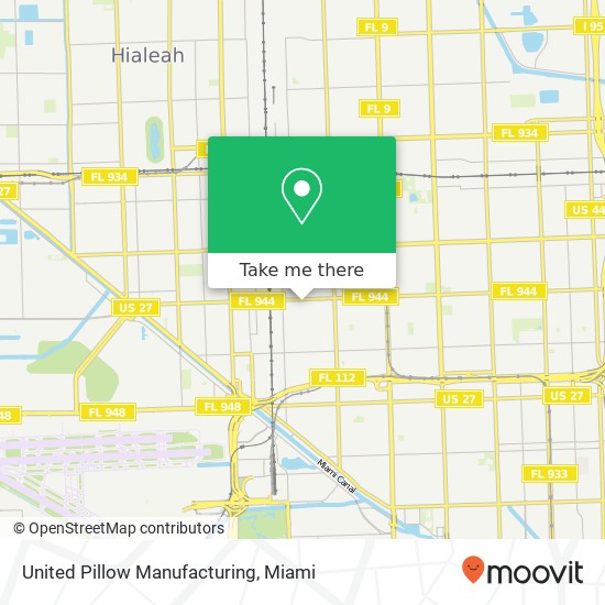 Mapa de United Pillow Manufacturing