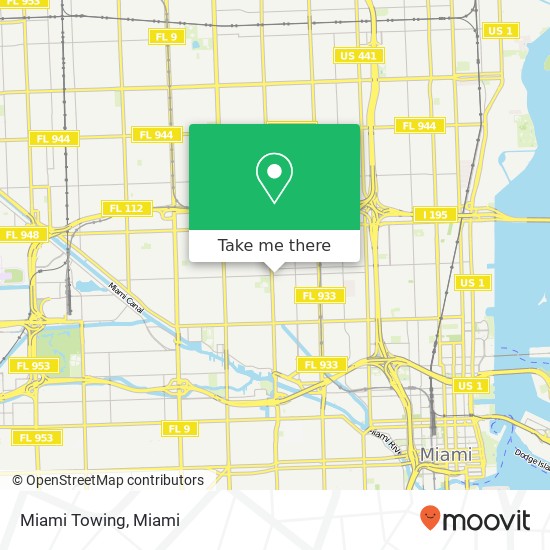 Mapa de Miami Towing