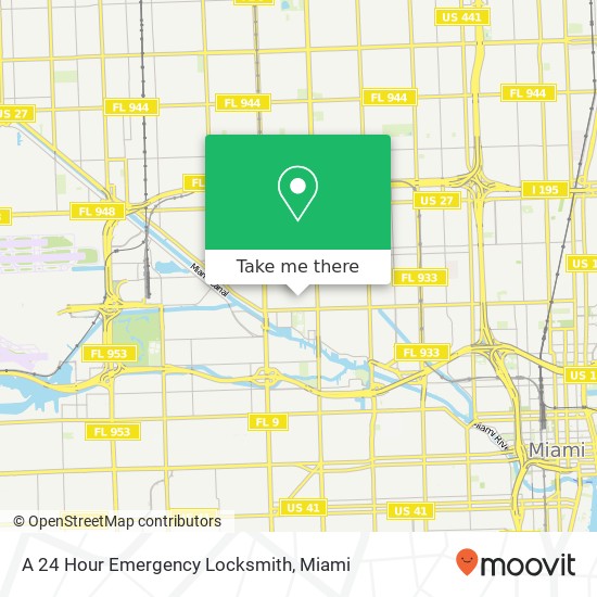 Mapa de A 24 Hour Emergency Locksmith